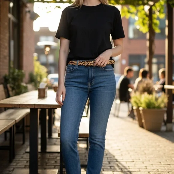 J.Crew leopard calf hair belt, large - Picture 2 of 7